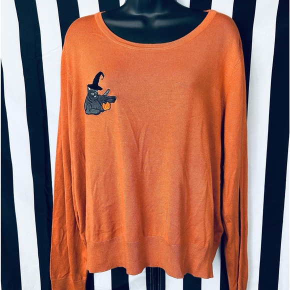 modcloth x collectif machi witches’ cat jumper sweater - NWT - Picture 1 of 6